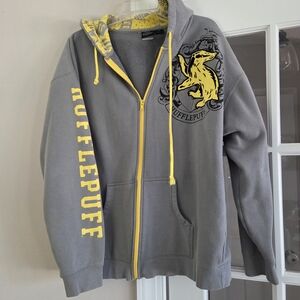 Hufflepuff Gray and Yellow Men's Jacket